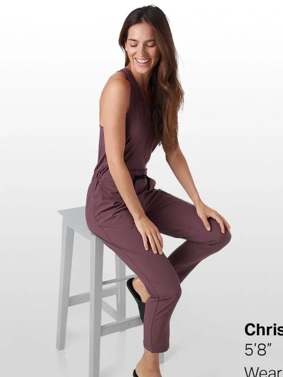 Backcountry On The Go Light Jumpsuit Boilersuit Size Small Huckleberry Mauve - Picture 1 of 16